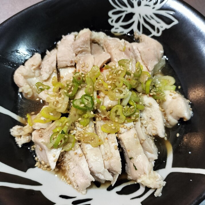 レンジで完成!ジューシーで簡単♫よだれ鶏
